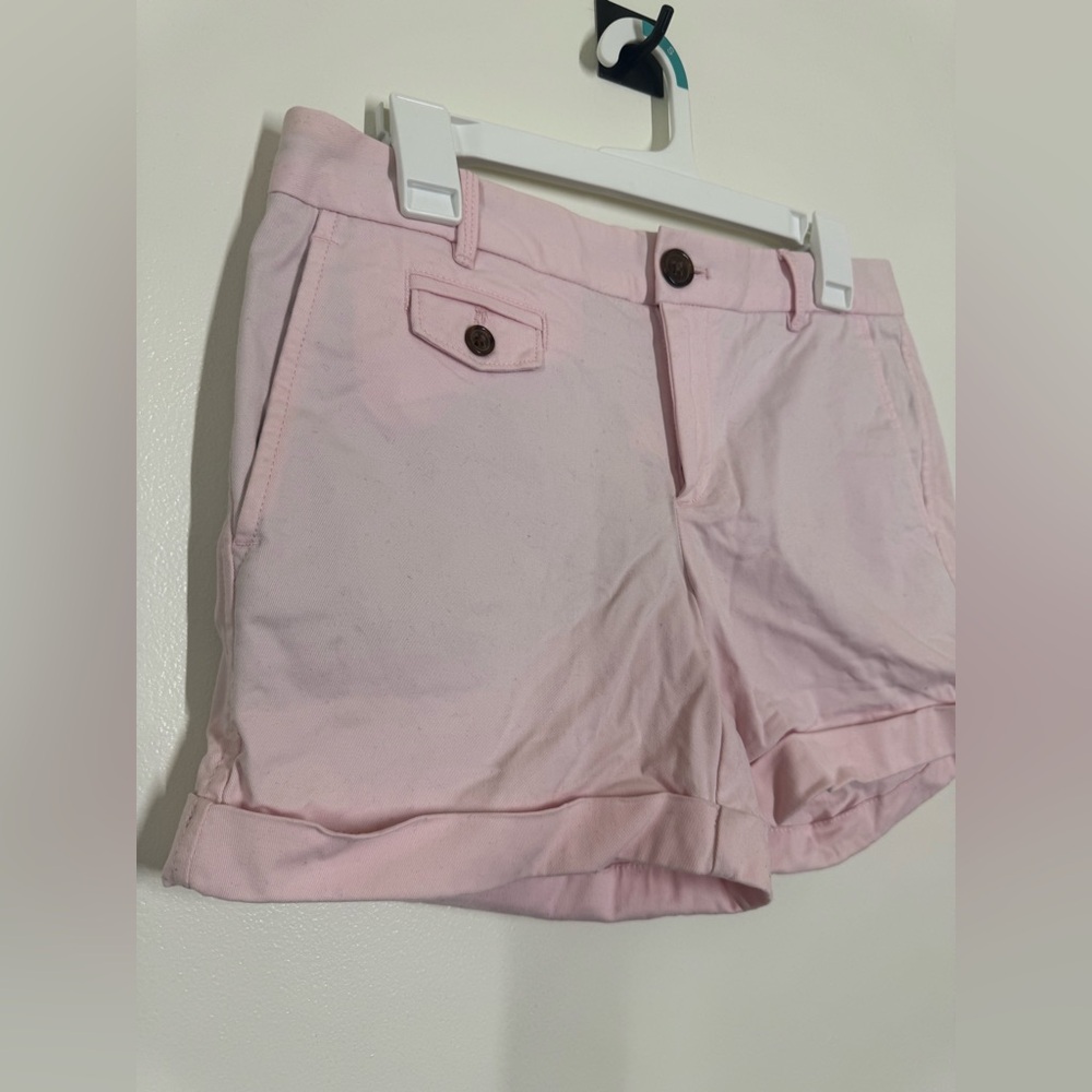 Banana Republic Light Pink Rolled-Hem Chino Shorts Size 4 Cotton - Picture 2 of 9